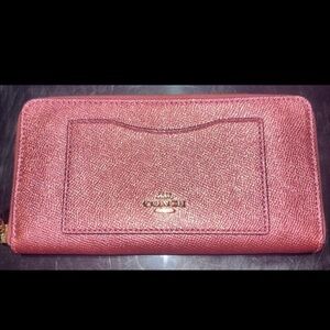 Coach Pink Textured Wallet